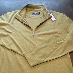 Vineyard Vines Sage Green Quarter-Zip Pullover